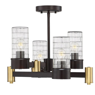 Savoy house 6-1953-4-79 Bunker 4 Light Semi Flush 