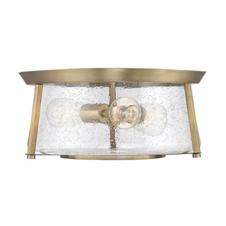 Savoy house 6-2182-16-322 Dash 3 Light Warm Brass Flush Mount 