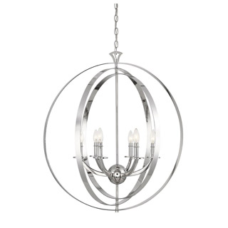 Savoy house 7-204-6-109 Dumont 6 Light Polished Nickel Pendant 