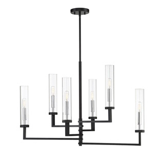 Savoy house 1-2136-6-67 Folsom 6 Light Linear Chandelier 