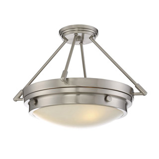 Savoy house 6-3351-3-SN Lucerne 3 Light Semi-Flush 