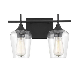 Savoy house 8-4030-2-BK Octave 2 Light Bath Bar 