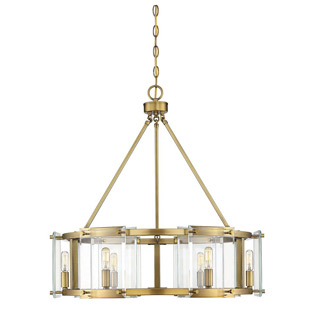 Savoy house 7-0600-6-322 Prescott 6 Light Warm Brass Pendant 