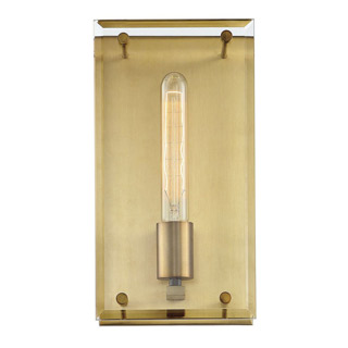 Savoy house 9-0601-1-322 Prescott 1 Light Warm Brass Wall Sconce 