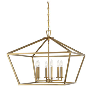 Savoy house 3-325-6-322 Townsend 6 Light Warm Brass Lantern 