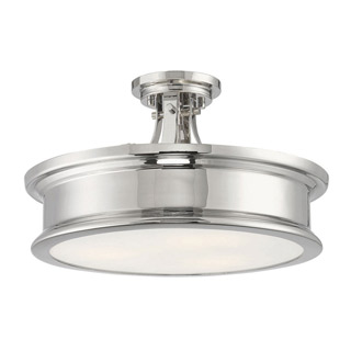 Savoy house 6-134-3-109 Watkins 3 Light Polished Nickel Semi Flush 