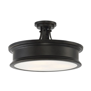 Savoy house 6-134-3-44 Watkins 3 Light Bronze Semi Flush 