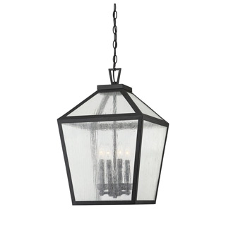 Savoy house 5-104-BK Woodstock 4 Light Outdoor Hanging Lantern 