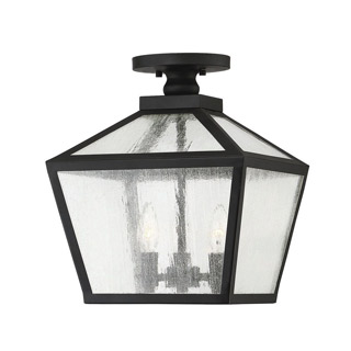 Savoy house 5-105-BK Woodstock 3 Light Outdoor Flush Mount Lantern 