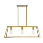 Иконка Savoy house 1-326-3-322 Denton 3 Light Warm Brass Linear Chandelier 