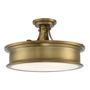 Иконка Savoy house 6-134-3-322 Watkins 3 Light Warm Brass Semi Flush 